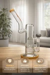 Tob Mr. Green Fancy 8-LEG Mushroom Cap Perc Recycler Yellow Free Shipping. Fixed Price $119.19.