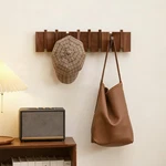 Wooden Wall Coat Rack With 8 Foldable Hooks Solid Pine Piano Key .... Fixed Price $45.57.