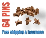 1/4 Inch Square Plastic Shelf Pins Brackets (64 Pieces). Fixed Price $25.00.