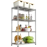 4-SHELF Heavy-duty Metal Wire Shelving Unit Adjustable Rack 2200LBS Stor.... Fixed Price $145.59.