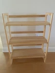 Pair Of Casual Home 331-80 3-SHELF Folding Bookcases Natural. Fixed Price $40.00.