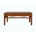 Rectangular Glass Top Coffee Table With Chinese Old Windows Panel Design N397. Fixed Price $1095.25.