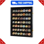 Displaygifts Military Challenge Coin Case Wall Cabinet Black. Fixed Price $67.43.