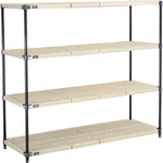 5 Tier Vented Plastic Shelving 60"W 18"D 74"H Nexelon Finish. Fixed Price $398.01.