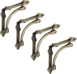 Decorative Shelf Brackets, 4 Pack Of 5.5 X 1.2 Inch Gold - Cast. Fixed Price $52.99.