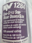Knape & Vogt 1284P White 450 17.72" Euro Style Side Mount Drawer Slide. Fixed Price $15.00.