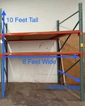 Section 8 X 4 10 Tall Pallet Racking Industrial Warehouse Shelves Metal. Fixed Price $475.00.
