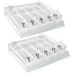 Azar Displays Adjustable Short Divider Bin With Pushers, Clear, 2-PACK. Fixed Price $66.62.