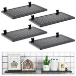 Coume 4 Pack Gridwall Perforated Shelf, 13.8'' X 7.9'' Black Metal Display Ra.... Fixed Price $77.54.