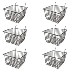 Deep Wire Storage Baskets For Gridwall And Slatwall 12" X 8" 6PK. Fixed Price $48.79.