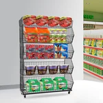 5 Tier Wire Grid Retail Display Shelf Merchandise Rack Stand 90*43*136CM. Fixed Price $134.37.