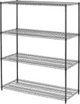 Ale 4-SHELF Wire Shelving Starter Kit, 60X24X72, Black Anthracite. Fixed Price $385.99.