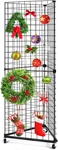 Black Triangular Gridwall Display Stand With Casters, 24" X 68. Fixed Price $172.99.