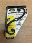 Vintage Stanley 2-PACK Hammered Shelf Brackets Black V791 5X7. Fixed Price $18.95.