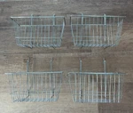 Chrome Wire Baskets For Slatwall, Gridwall And Pegboard 12" X 6" (set Of 4). Fixed Price $20.99.