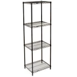 Nexel Wire Shelving Black Epoxy 24"W 18"D 63"H. Fixed Price $148.01.