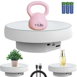 Jayegt Motorized Rotating Display Stand, 6.3INCH /11LBS Load ,mirror White. Fixed Price $30.51.