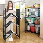 Best 4-TIRE Storage Shelves Organizer, Foldable Metal Garage Shelving, Portable. Fixed Price $96.70.