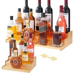 3 Tier Liquor Bottle Display Shelf Expandable Bamboo Wine Rack Bar Organizer. Fixed Price $35.53.