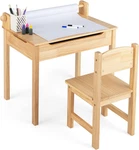 Kids Activity Table Set With Paper Roll Holder & Pen Slot - Natural Finish. Fixed Price $133.99.