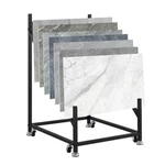 Standing Slotted Flooring Display Shelf, Tile Rack With Universal Wheels. Fixed Price $30.50.