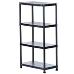 Hdx Black Plastic Storage Shelving Unit 4-SHELF 15 In. 28 W 52. Fixed Price $48.85.