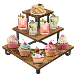 3-STEP Tiered Corner Display Shelves, Portable Wooden Retail Cupcake Food Sta.... Fixed Price $43.72.