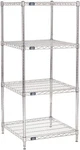 4-TIER Adjustable Chrome Wire Shelving Unit For Commercial Storage, 24"X24"X63. Fixed Price $411.99.