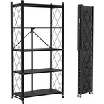 3/4/5-TIER Heavy-duty Storage Rack Foldable Shelving Wheels Kitchen & Garage. Fixed Price $58.50.