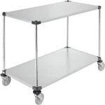 Nexel Adjustable Solid Galvanized Shelf Cart Shelves 800 Lb. Cap 48"L 24"W. Fixed Price $328.90.