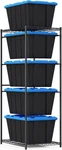 5-TIER Tote Storage Rack Wire Shelving Unit Metal Organizer Garage. Fixed Price $79.99.