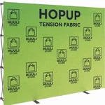 10FT Hopup Straight Tension Fabric Display Booth Backdrop W/ Carry Bag. Fixed Price $99.99.