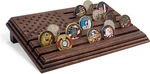 Teslyar Rows Military Challenge Coins Display Stand Wooden Holder For 30-36. Fixed Price $49.34.