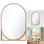 20" X 30" Decorative Wall Mirror Gold Modern Powder-coated Metal Novelty Shape. Fixed Price $43.99.