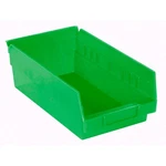 Akro-mils 30150 Plastic Shelf Bin Nestable 8-3/8"W X 11-5/8"D 4"H Green Lot. Fixed Price $54.37.