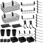 Incly 30PCS Slatwall Accessories Set With Baskets, Hooks, S.... Fixed Price $88.57.