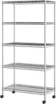 Seville Classics Wire Shelving With Wheels, 5-TIER, 30"" X 14"" D (new. Fixed Price $143.99.
