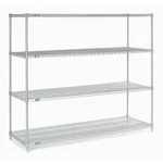 Nexel 24726C Chrome Wire Shelving 72"W 24"D 63"H. Fixed Price $293.42.