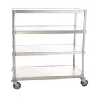 Prairie View Industries Mobile Shelving Unit Heavy Duty Aluminum 24" X 60" 54". Fixed Price $599.87.