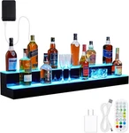 Liquor Bottle Display Shelf 2 Tier Bar Acrylic Wine Rack. Fixed Price $78.99.
