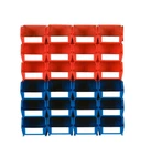 Triton Products Locbin (3-1020RBWS) 26 Pc Wall Storage Unit With (12) 5-3/8L X. Fixed Price $46.89.