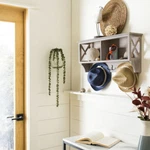 Safavieh Freya Hanging Storage Wall Rack Vintage White. Fixed Price $69.61.