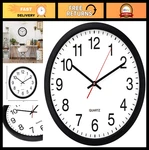 16" Silent Non-ticking Black Wall Clock Extra Large Quartz Battery Operated,. Fixed Price $62.99.