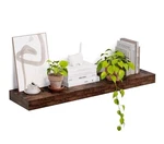 Heimlove 48" Long 12" Deep, Large Floating Shelves Display Rustic Brown. Fixed Price $49.99.
