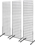Gridwall Panel Tower With T-base Floorstanding Display Kit, 3-PACK Black 2'X6'. Fixed Price $156.97.