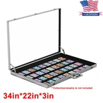 Lockable Aluminum Display Acrylic Top Showcase Trade Box Jewelry Coins Card. Fixed Price $110.00.