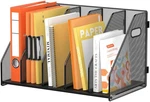 Binder Organizer, Magazine File Holder With 5 Vertical Compartments Rack, Metal. Fixed Price $30.61.