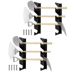 Garage Shed Tool Organizer Wall Mount Racks For Shovels And Rakes, Steel (2 Set). Fixed Price $49.99.