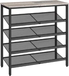 Shoe Rack For ENTRYWAY,5-TIER Organizer W/ Adjustable Mesh SHELVE-16-20PAIR. Fixed Price $89.97.