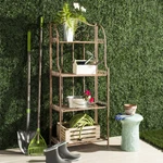 Safavieh Outdoor Collection Amaris 4-TIER Bakers Rack Rusty Orange. Fixed Price $163.72.
